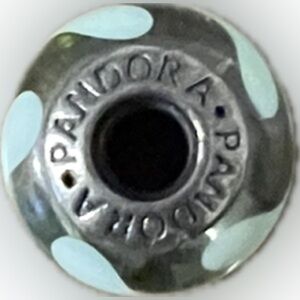 🎈 Pandora Light Green Swirl Murano Charm 790672 Retired 925 ALE Glass